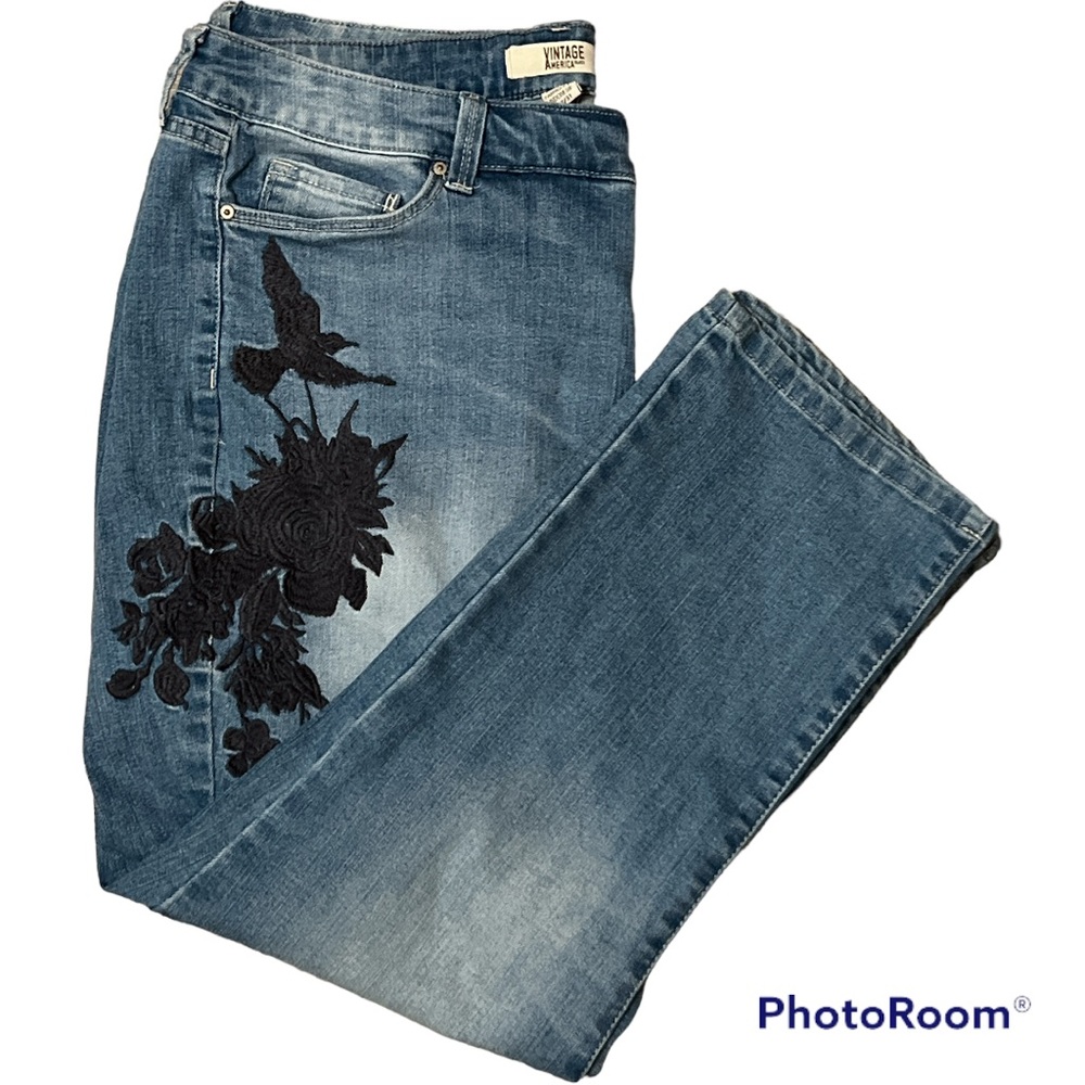 Vintage America Blues Boho Crop Jeans Size 12